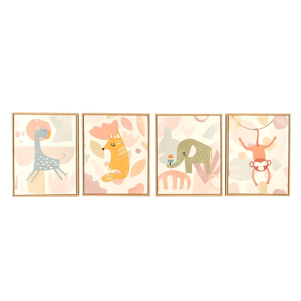 4のフレームセット付きジョーダンキッズルームプリント（50x40x3cm）