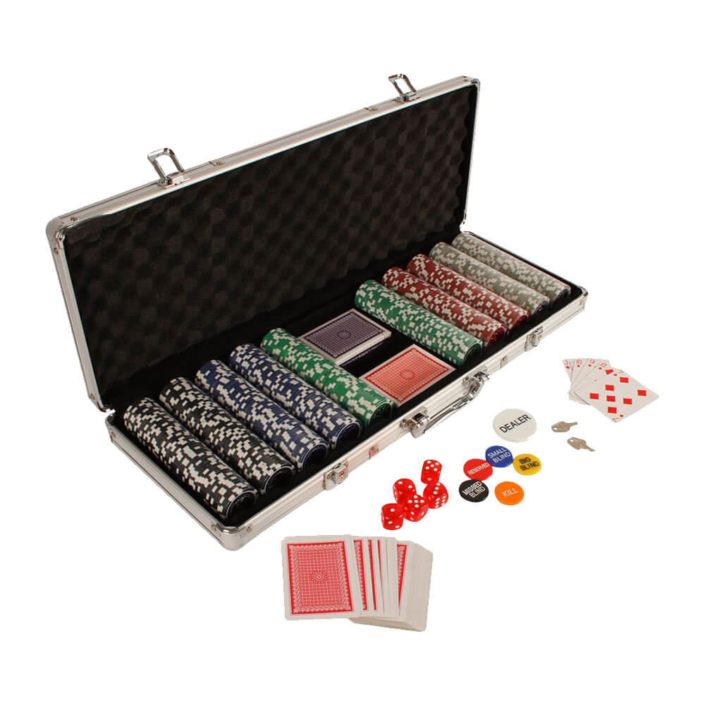  Pokerspiel-Spielset mit Aluminium-Tragekoffer