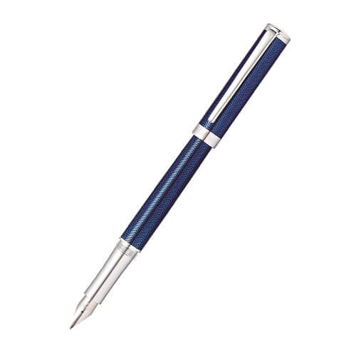 Intensity Engraved Blue Lacq/Chrome Trim Pen