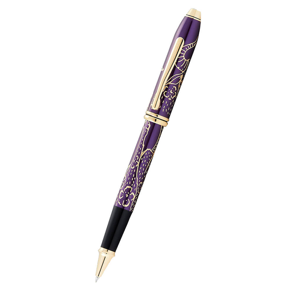 Townsend Plum Lacca 23Ct Zodiac Rollerball Pen