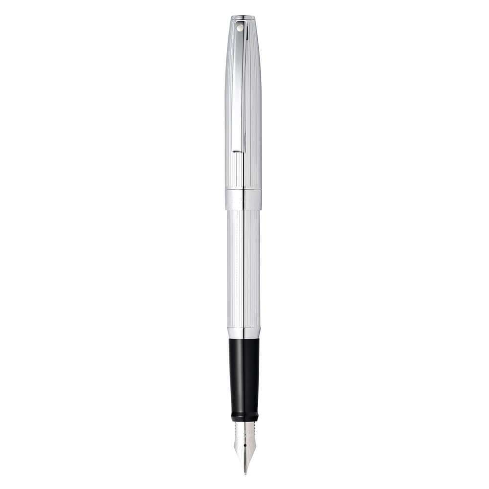 Sagaris Chrome Finish Engraved Fountain Pen