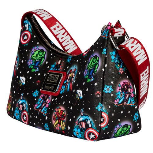 Marvel Comics Avengers Floral Tattoo Shoulder Bag