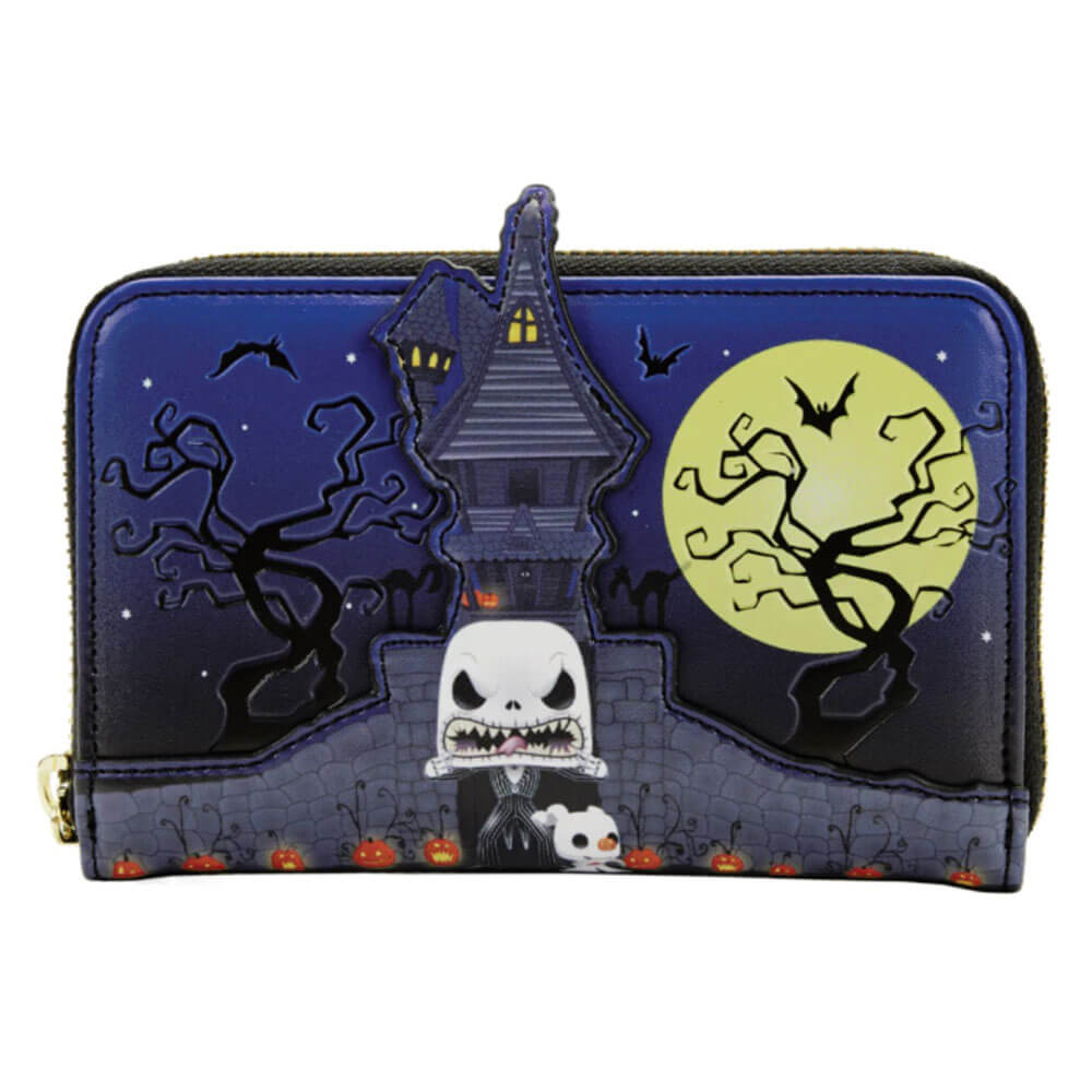 TNBC Jack Skellington House Pop! Glow Zip Purse