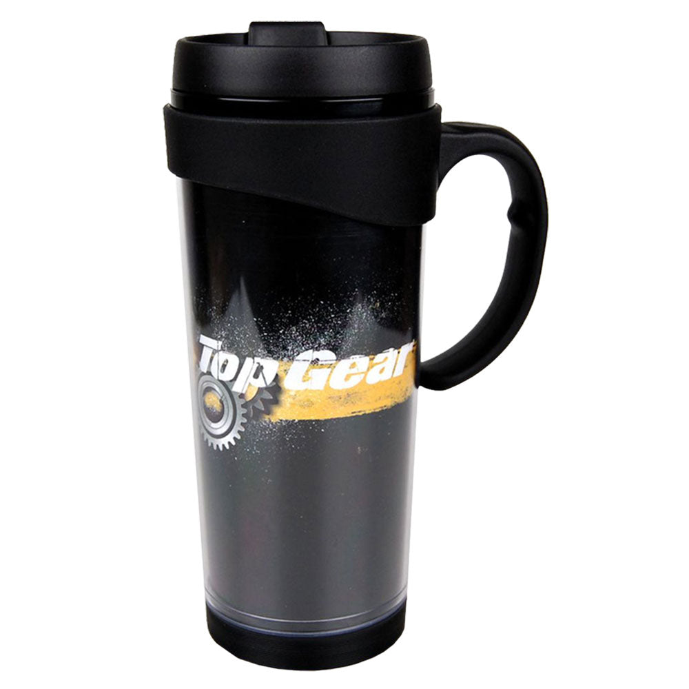 Top Gear Black and Yellow Gears Travel Mug