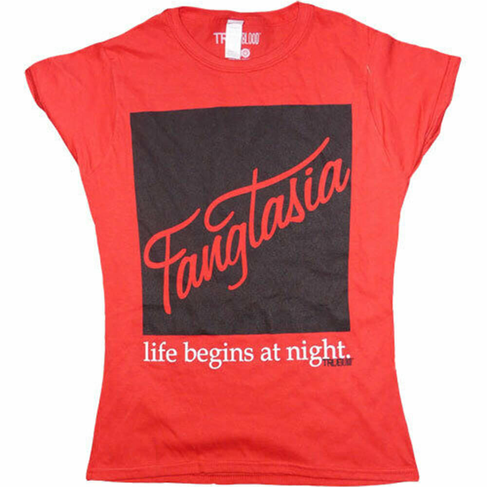 True Blood Fangtasia T-shirt femelle rouge