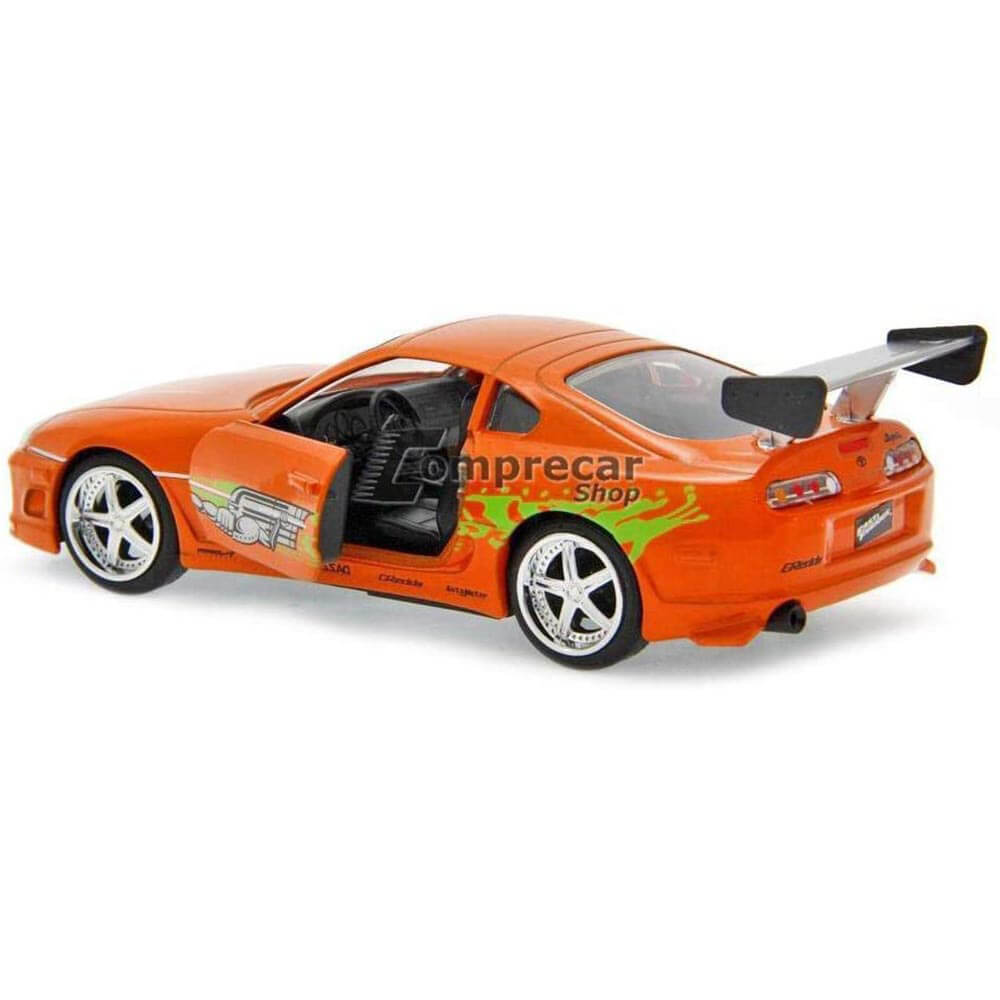 F&F 1995 Toyota Supra Orange 1:32 Scale Hollywood Ride