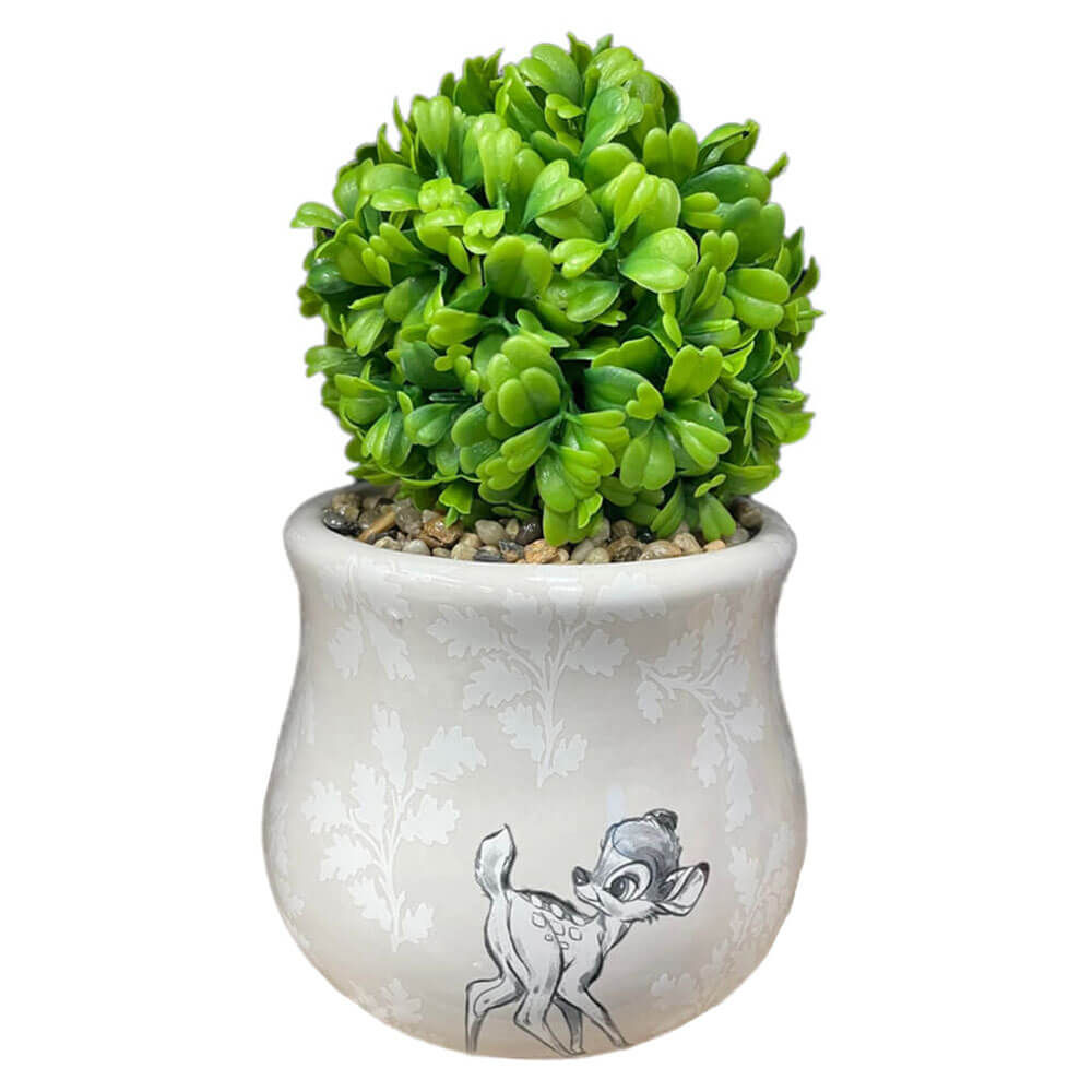 Disney Forest Friends Bambi Ceramic Planter w/ Faux Plant