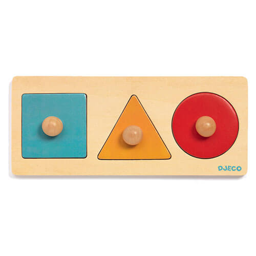 Djeco Shapes Wooden Knob Puzzle