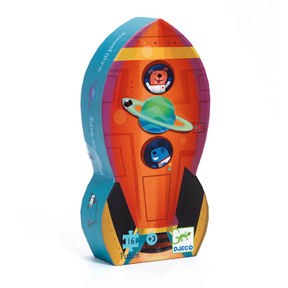 Djeco Spaceship 16pc Silhouette Puzzle