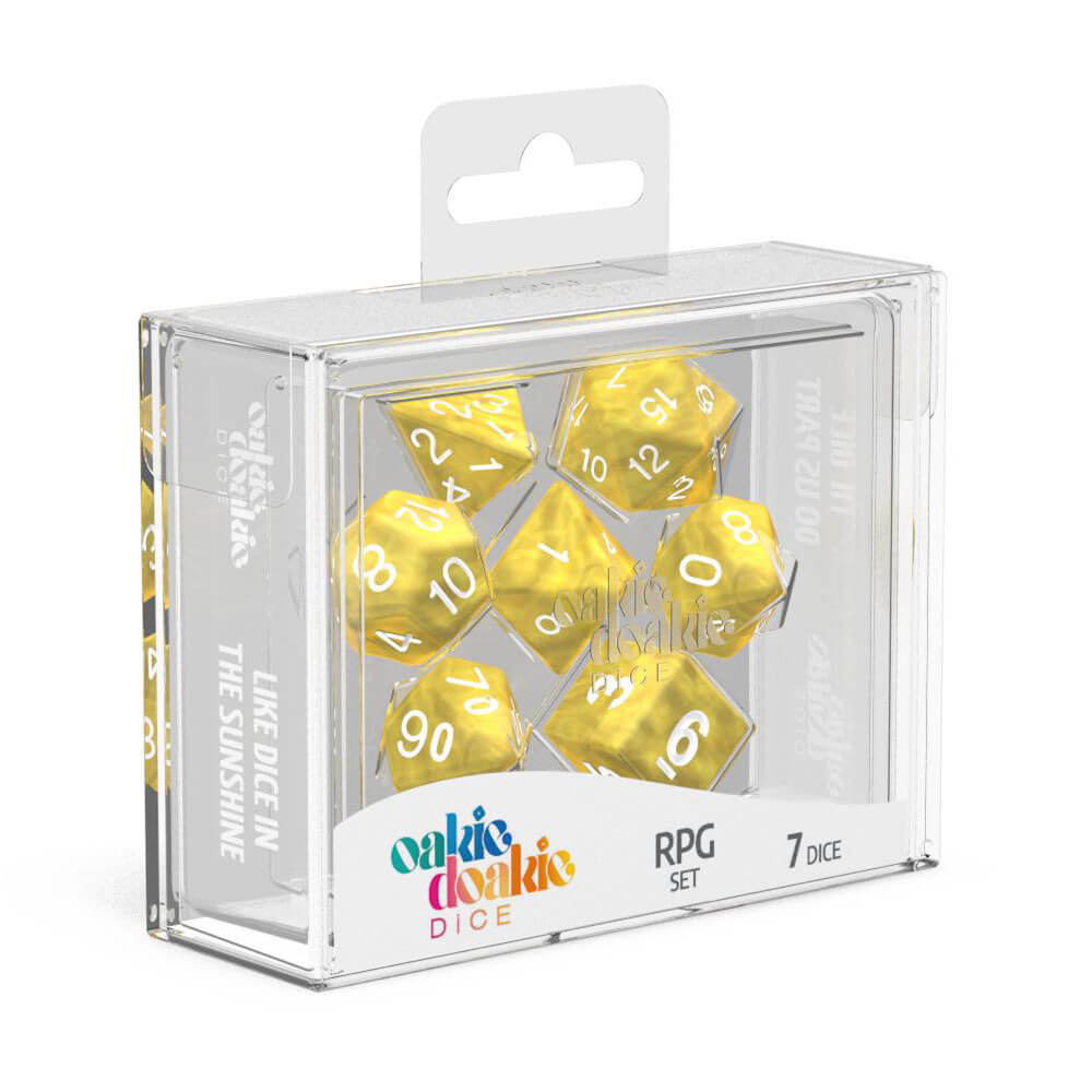 Oakie Doakie RPG Set Dice de mármol 7pcs