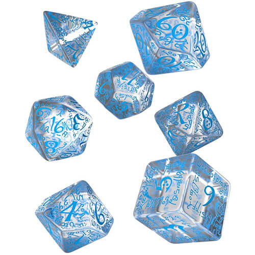 Q Workshop Elvish Dice Translucent Set of 7