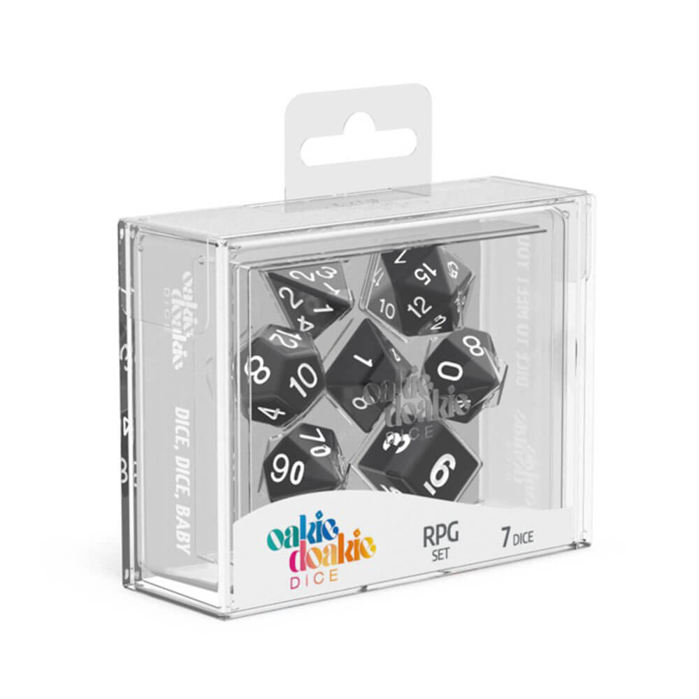 Oakie Doakie RPG Conjunto de dados sólidos 7pcs