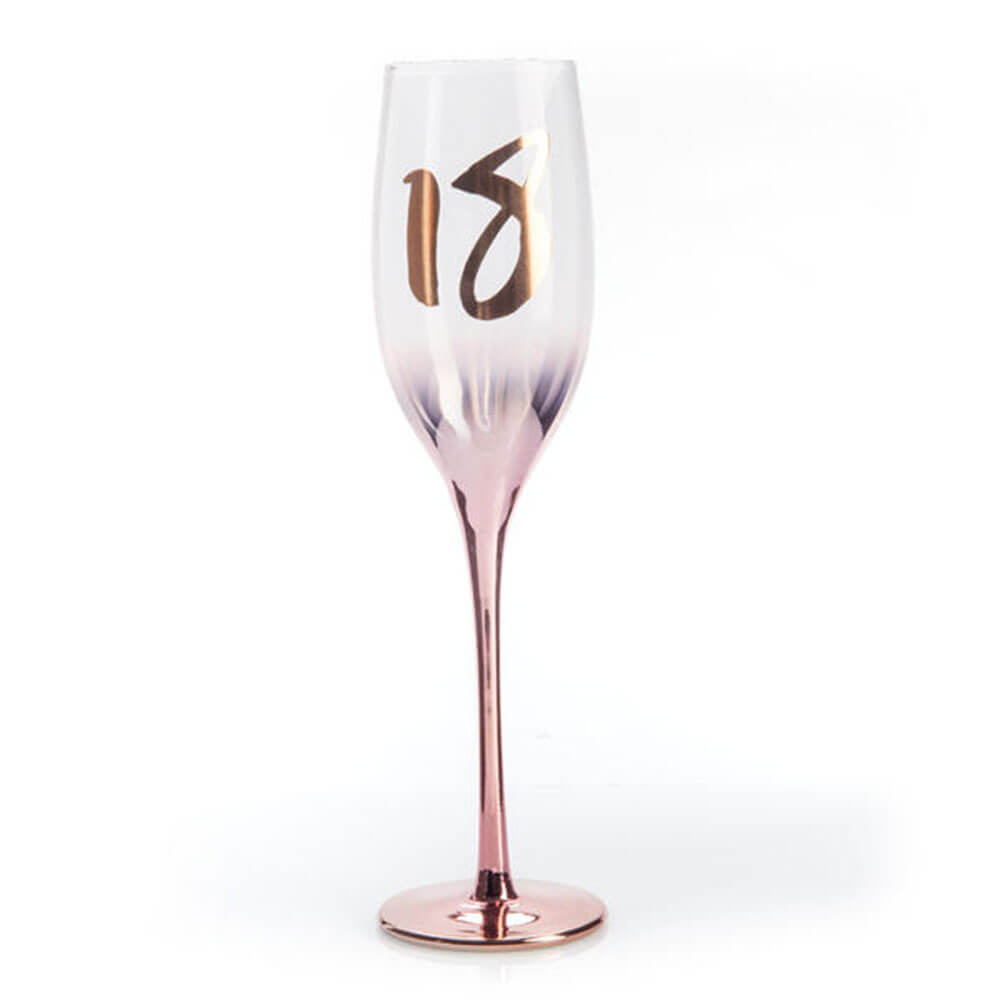 Fødselsdag Blush Champagne Glass