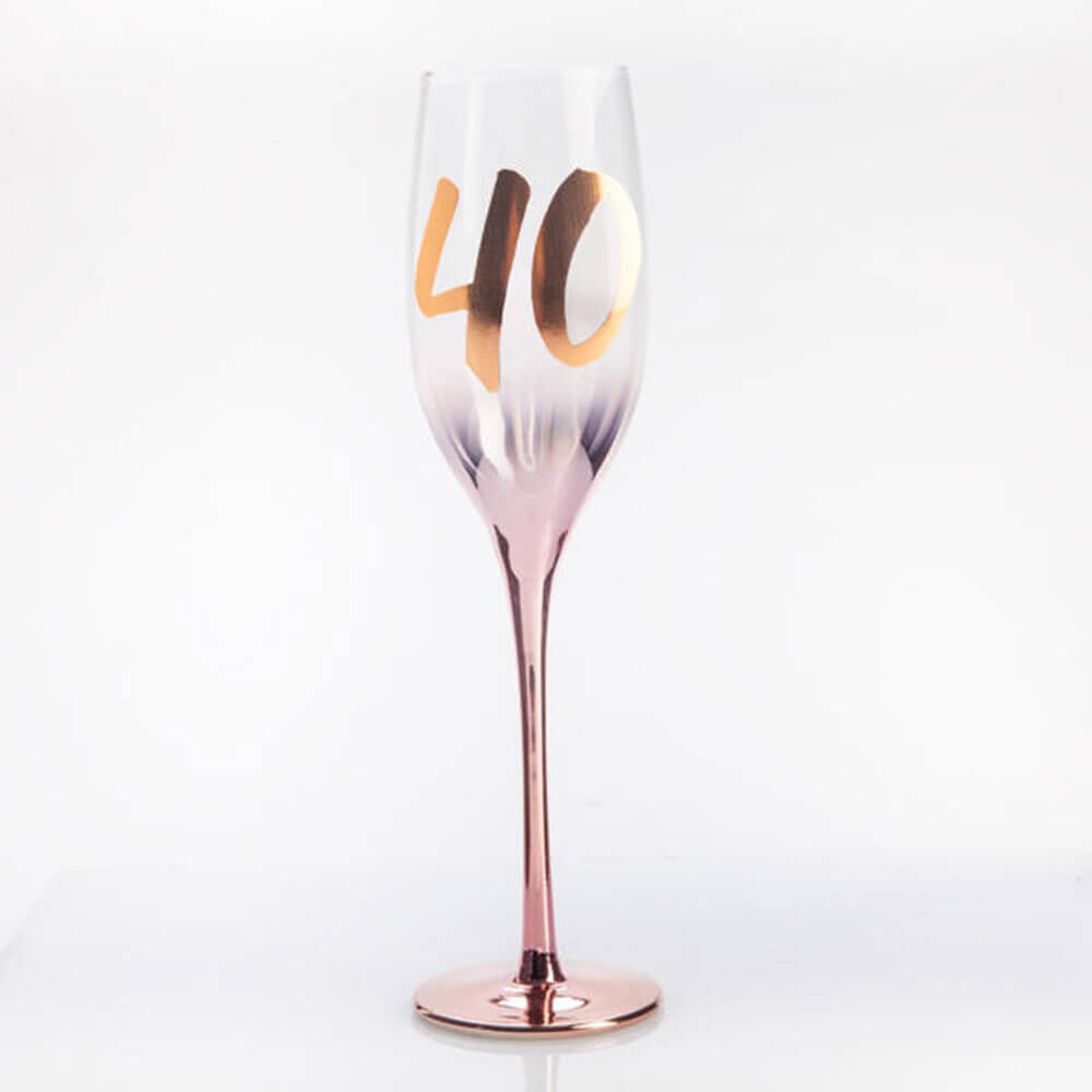 Verjaardag blush champagne glas