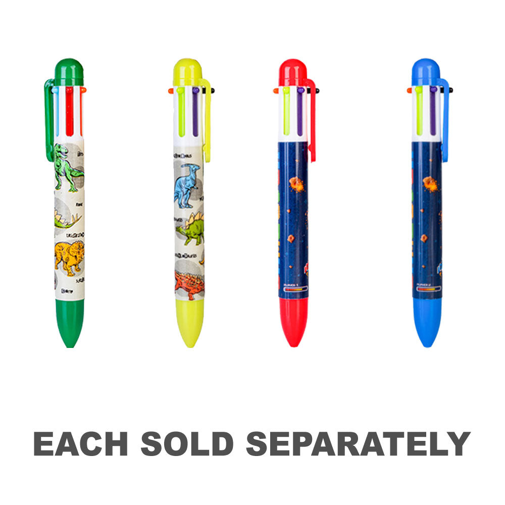 6-in-1 Multi-coloured pen (1pc Random Style)