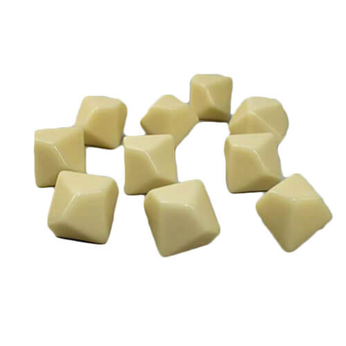 Blank Dice Ivory (10/Bag)