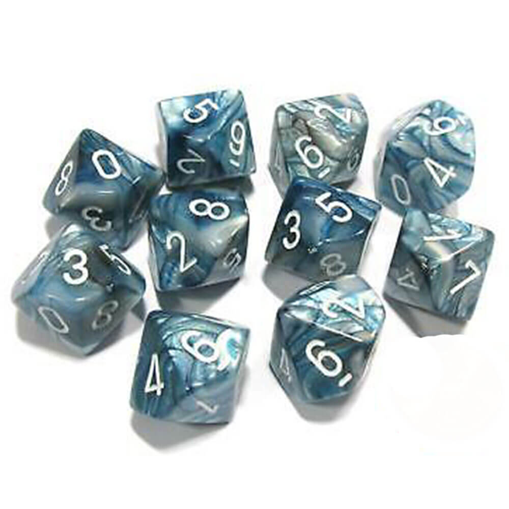 Chessex D10 Polyedrale 10-Die glanzende set