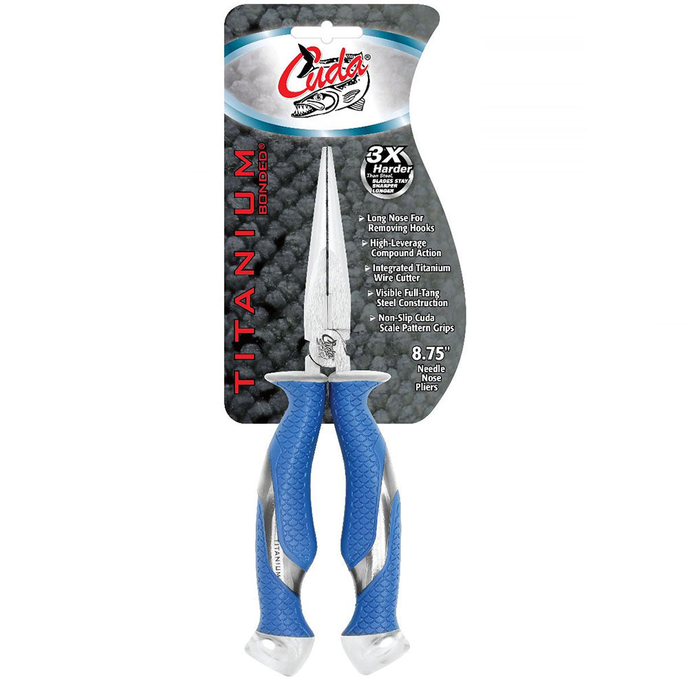 Cuda Titanium Bonded Needle Nose Pliers 8.75"