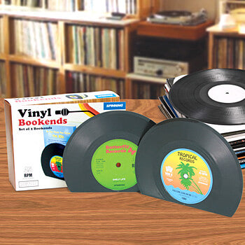 Retro Vinyl Bookends