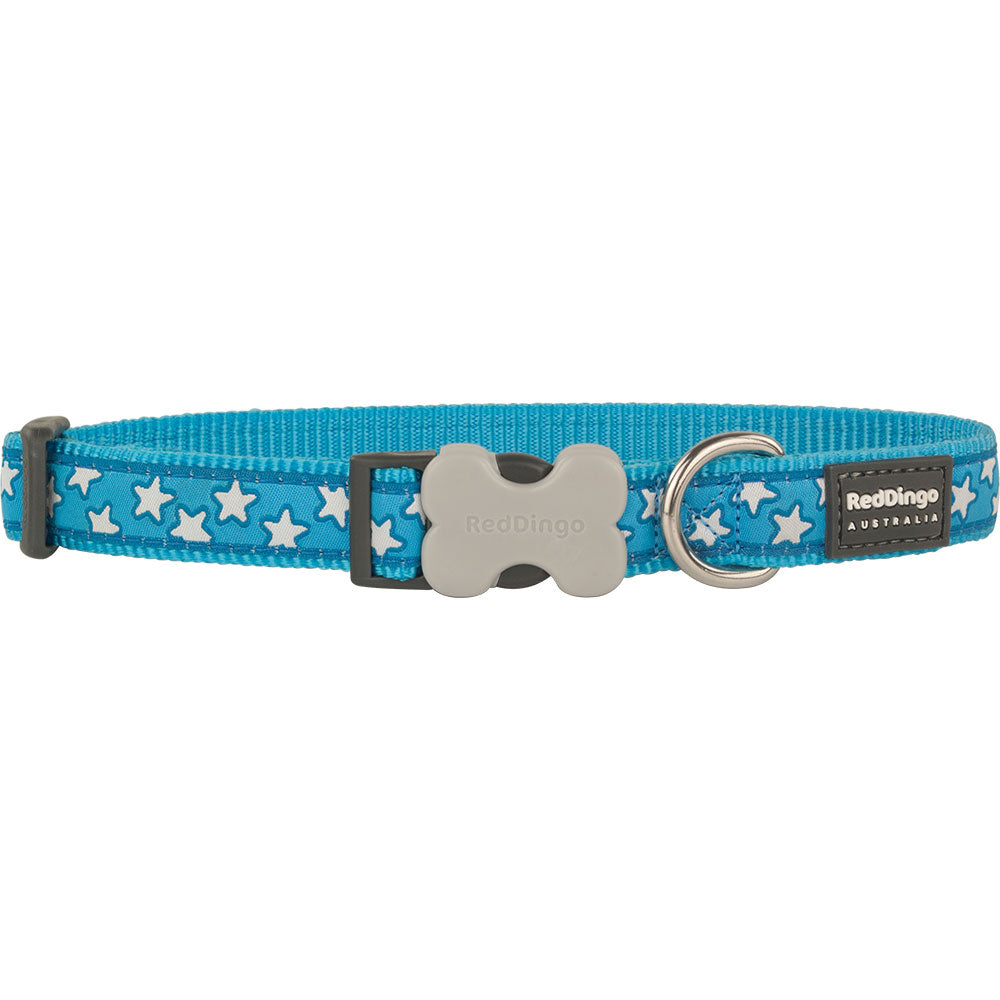 Collar de perros con diseño de estrellas (turquesa)