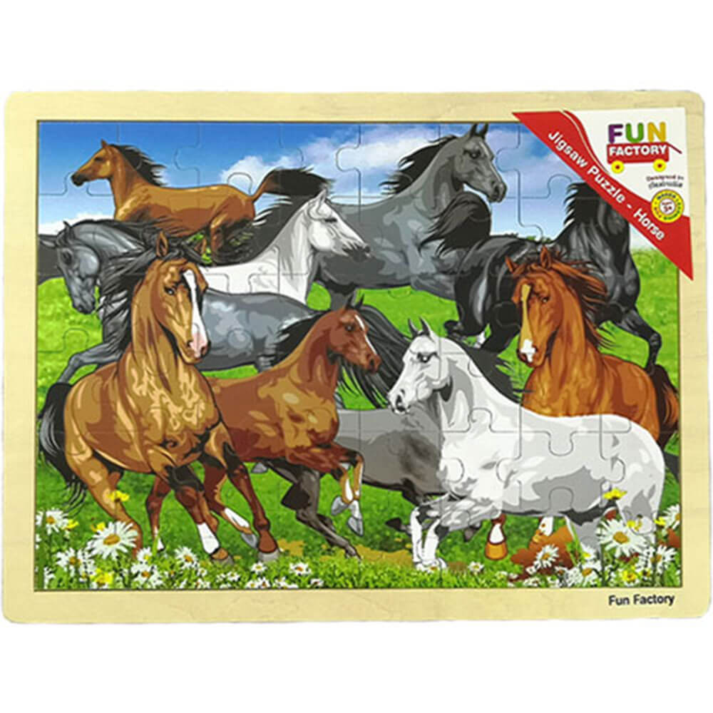 Drewniana puzzle układanki 48pcs