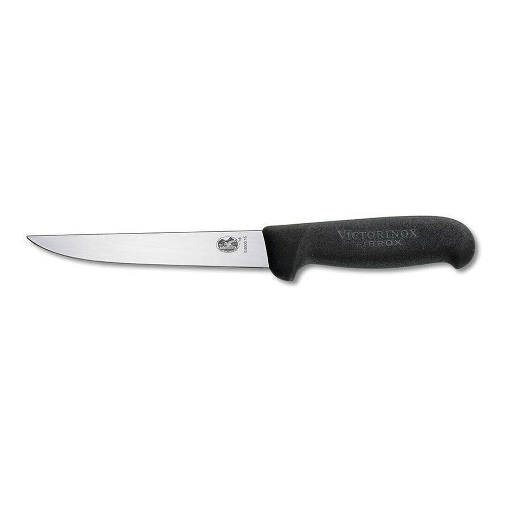 Rett bredt blad Fibrox Boning Knife (svart)