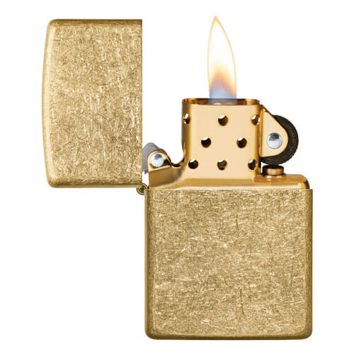 Zippo Tumbled Brass Lighter