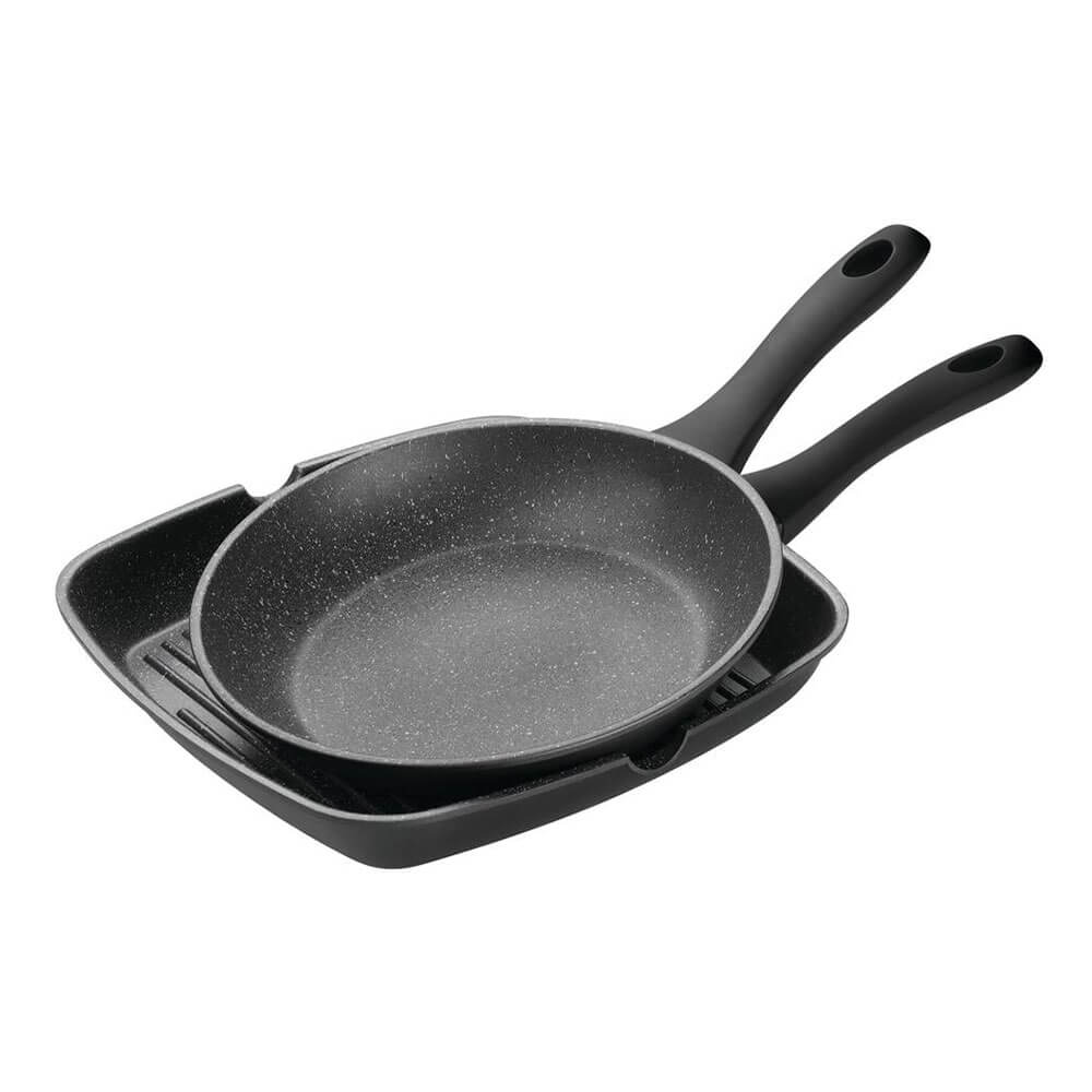 Pyrolux Pyrostone Fry and Grill Pan Set