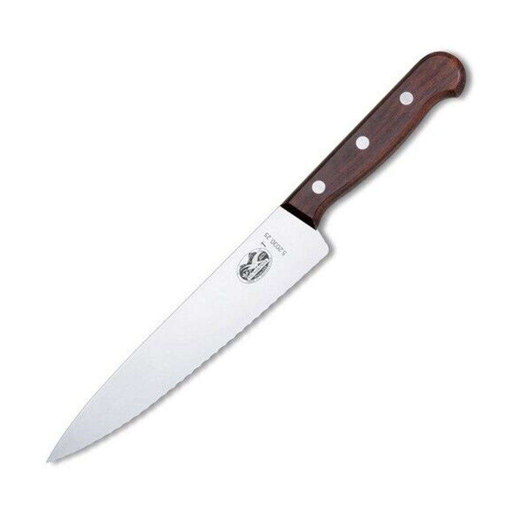 Victorinox Cooks Knife de tallado de borde ondulado (palo de rosa)