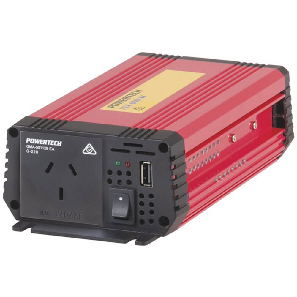 12VDC til 240VAC Modified Sinewave Inverter m/ USB