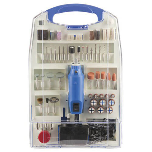 110 Piece Rotary Tool Set w/ PSU and Case (12000RPM 12V)