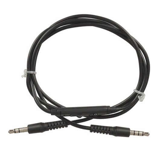 3.5mm Plug to Plug Cable with Mic and Volume Control (1m)