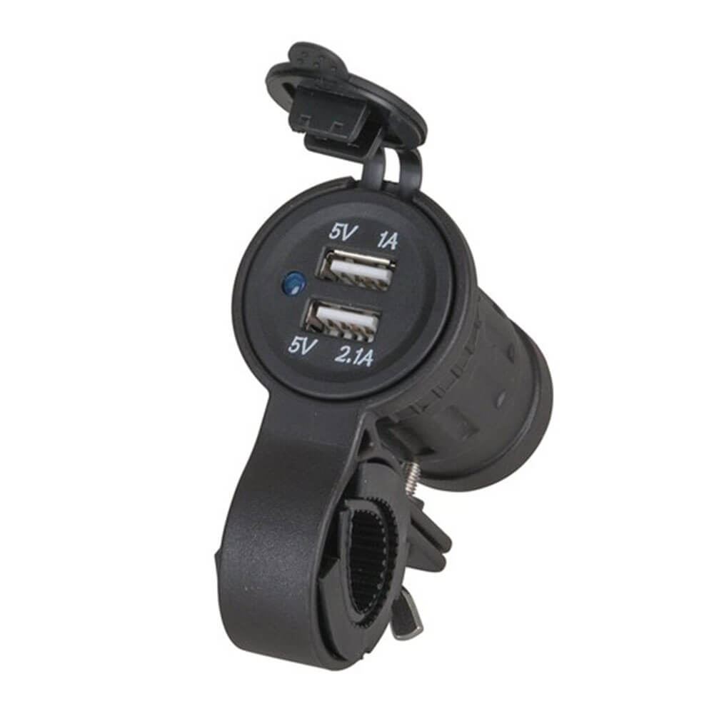 Motorcycle Dual USB Socket Mount