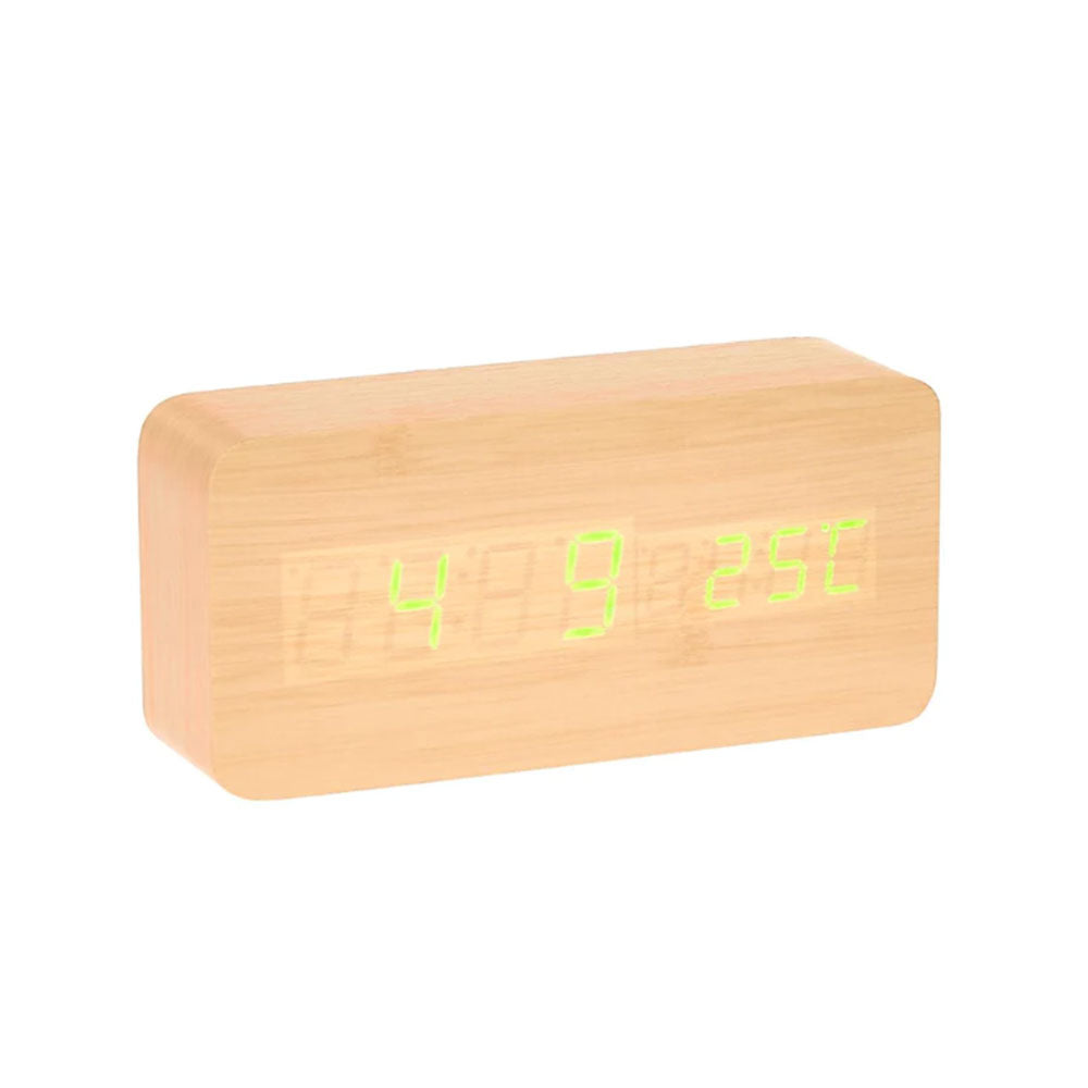 Reloj de tabla de cuboides LED con pantalla de temperatura