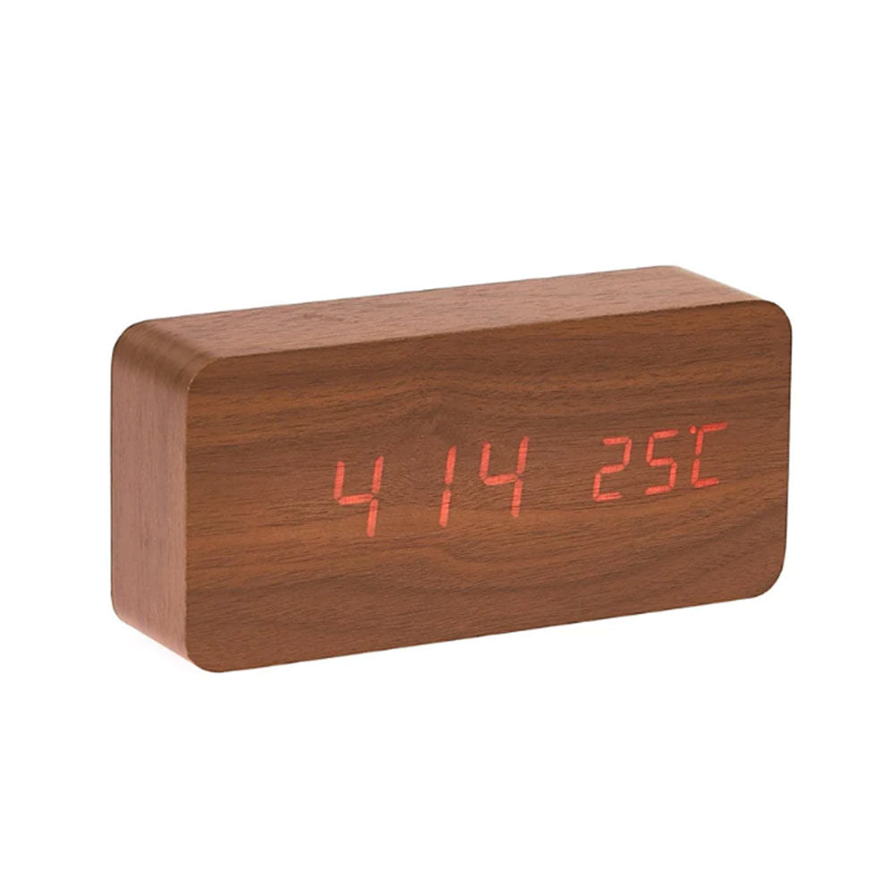 Cuboïdes LED Horloge de table avec affichage de température