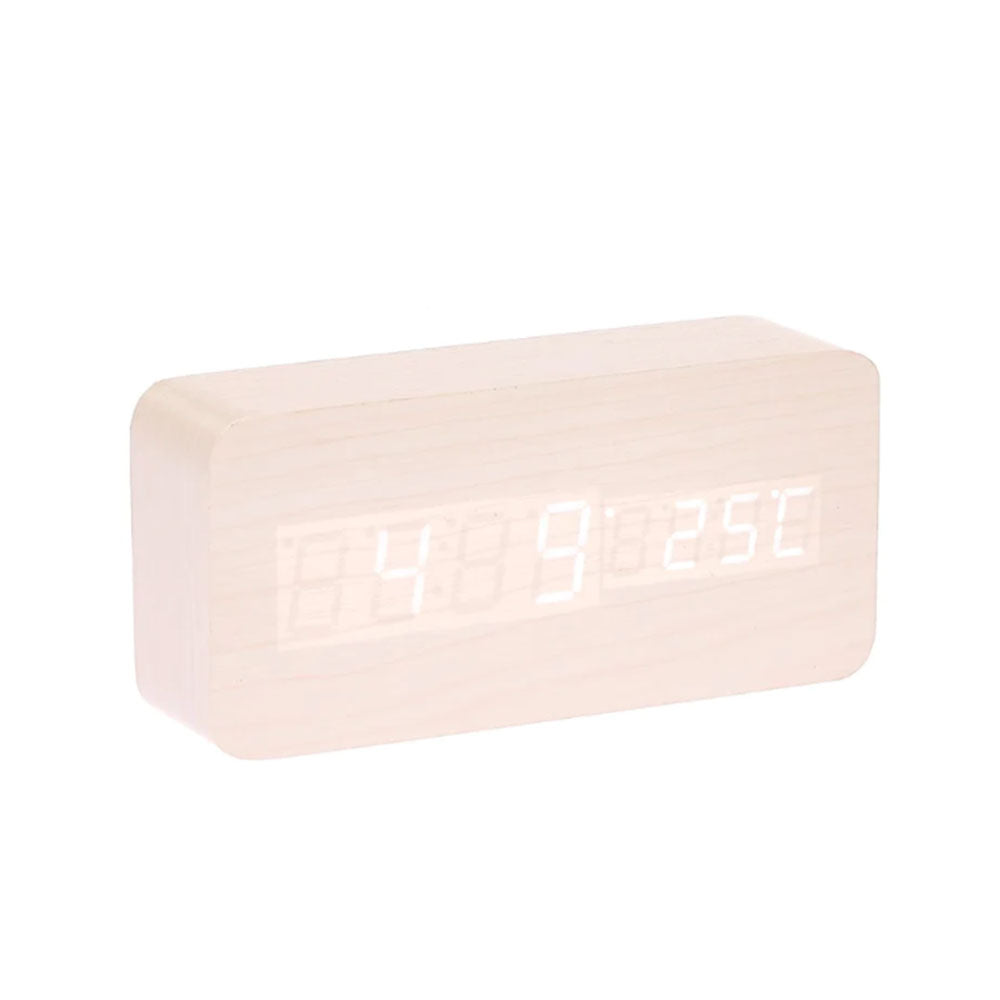 Cuboïdes LED Horloge de table avec affichage de température