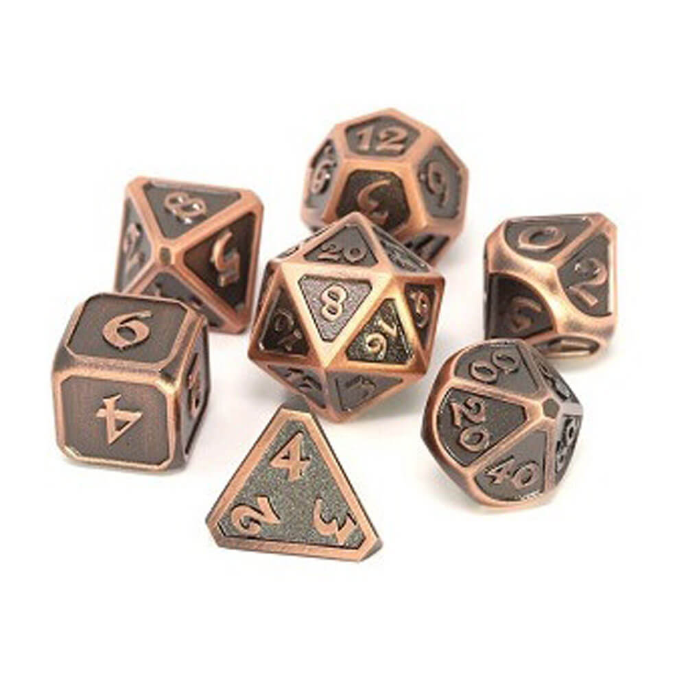 Terning metal sæt polyhedral mythica slagworn