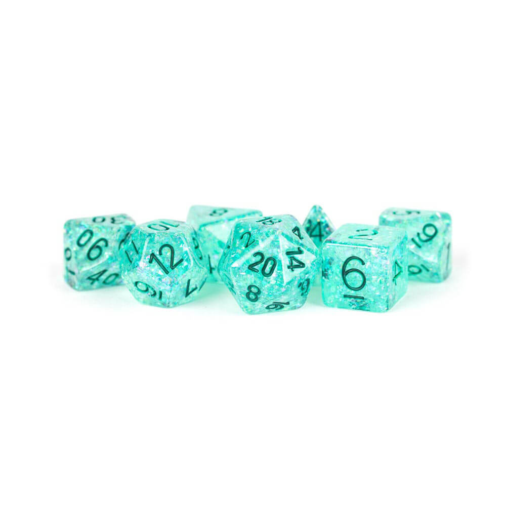 MDG Resin Flash Dice Set 16 mm Polyedral