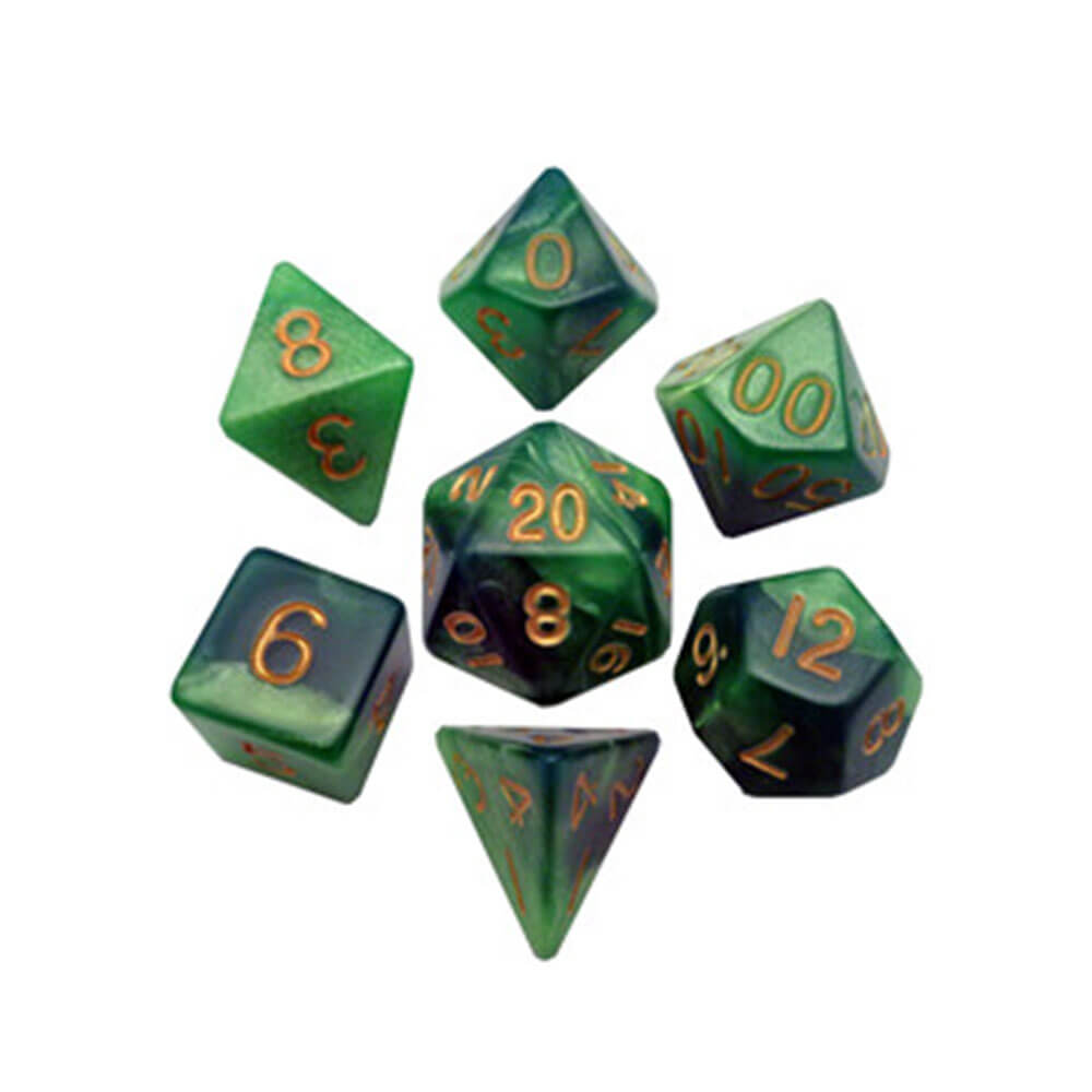 MDG Acryl Dice Set (met goudnummers)