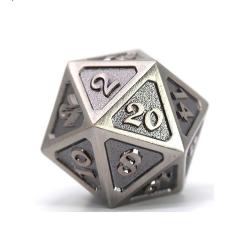 D20 Die Hard Dice Metal Mythica Battleworn (single)