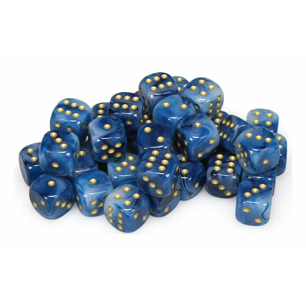 D6 Dice Phantom Teal/Gold