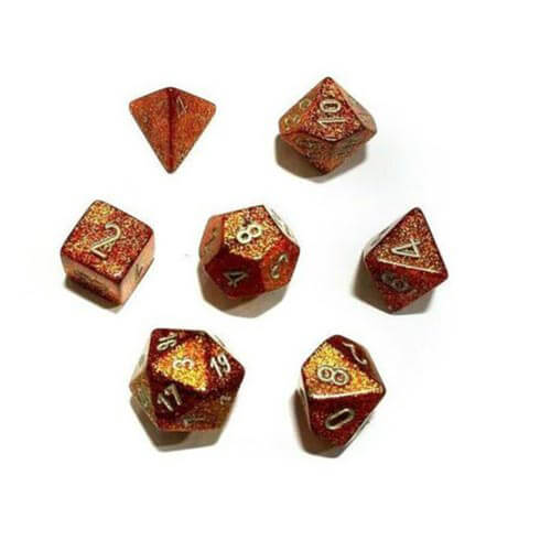 D7 Die Set Dice Glitter Polyhedral (7 Dice)