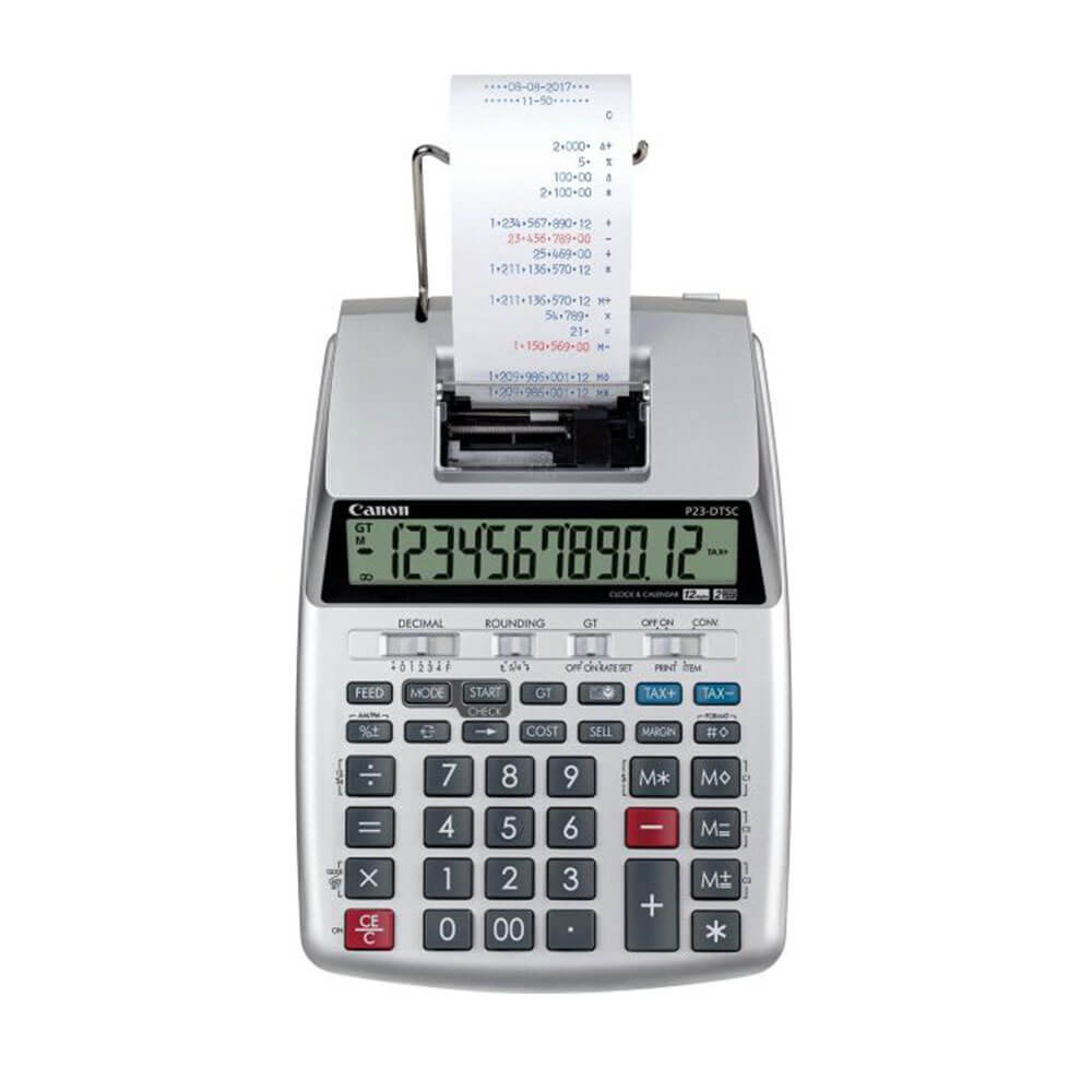 Canon 12 cijfer draagbare printcalculator