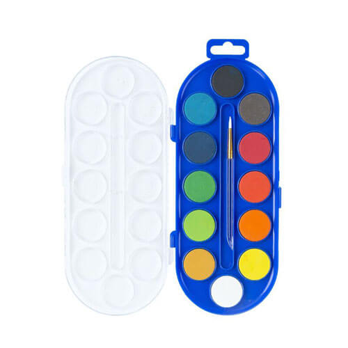 EC 12 Disc Color Set Paint Box with Brush