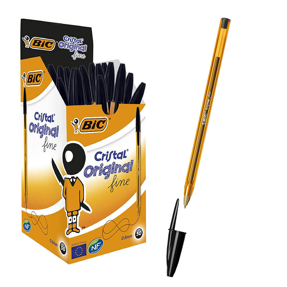 BIC Cristal Original Fine Ballpoint Pen 0,8 mm 50pk