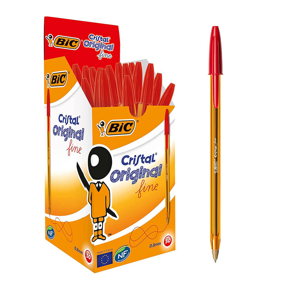 Bic Cristal Original Fine Ballpoint Pen 0.8mm 50pk