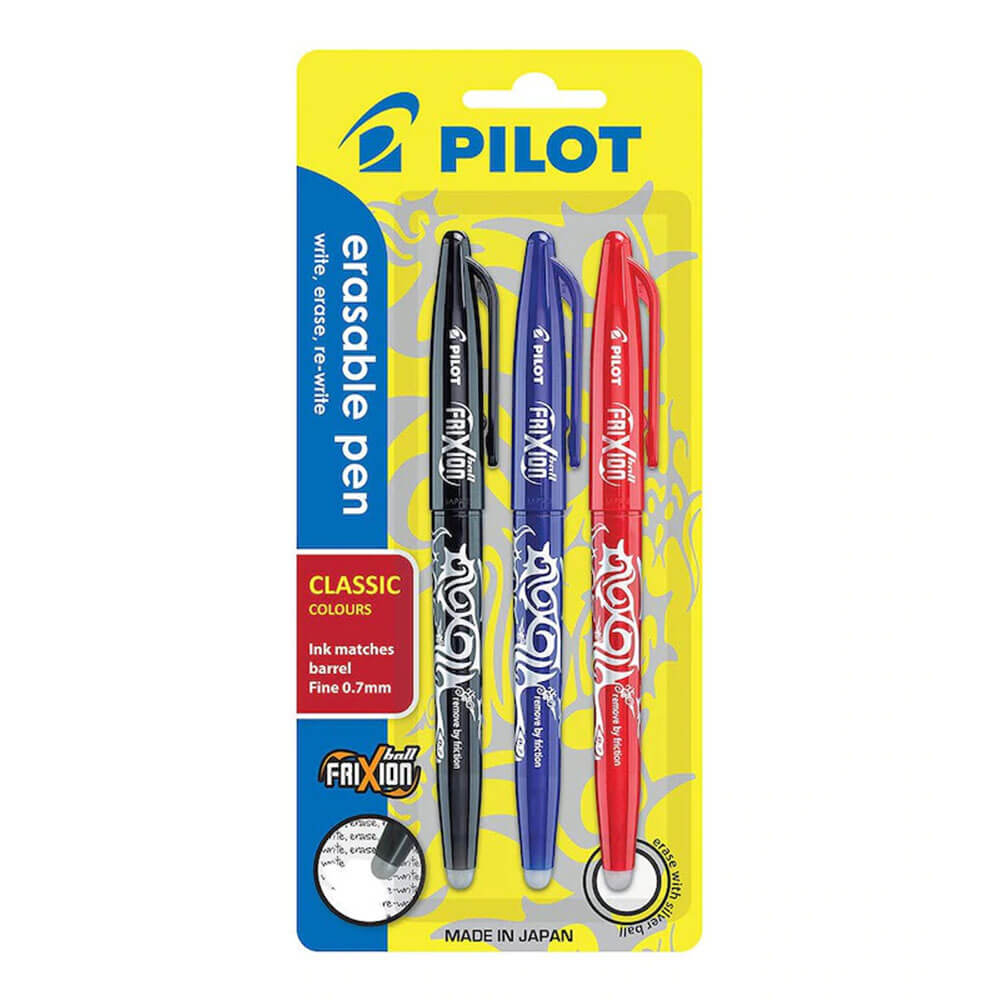 Pilot Frixion Pen Medium 1,0mm 3pk