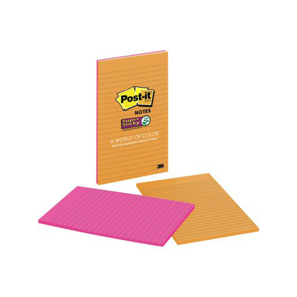 Notes super autocollantes bordées de post-it (4pk)