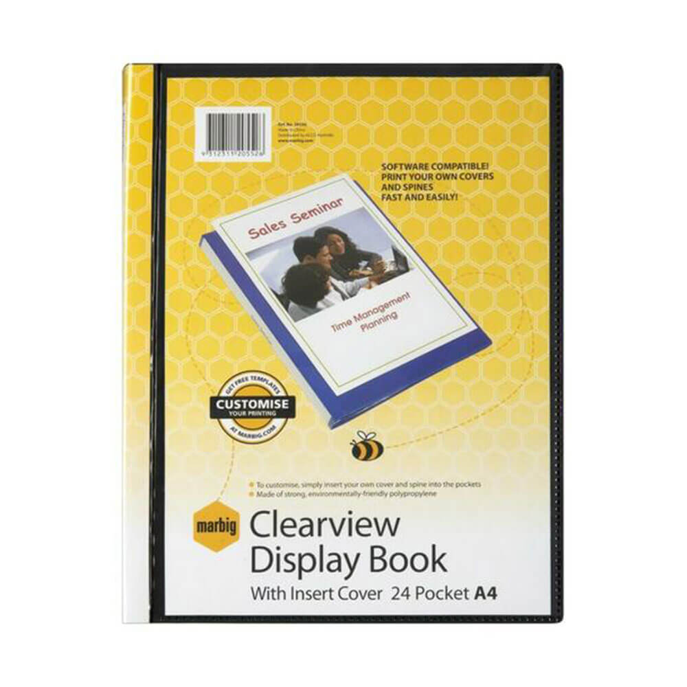 Marbig Sichtbuch Clearview A4 Schwarz