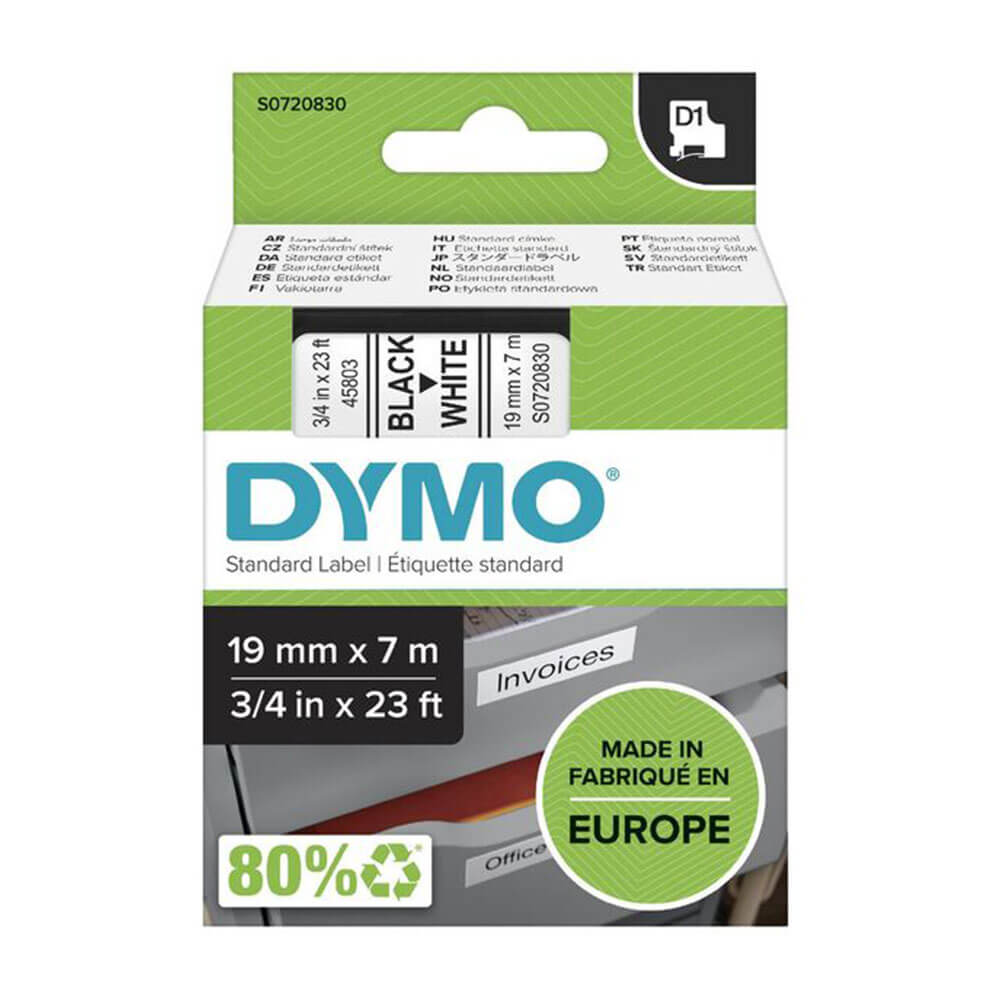 Dymo D1 Klebebandetikett 19 mm x 7 m